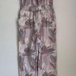 American Eagle  Outfitters Gray and Pink Ruffle Jumpsuit Photo 0
