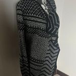 Smartwool  Avion Ridge Pattern Geometric Wool Sweater Cardigan Black Gray Medium Photo 5