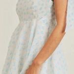 NWT Mable Goldie Blue Dot Tie Bow Mini Fit & Flare Dress Photo 0