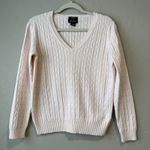 Eddie Bauer womens cable knit Sweater fisherman Pink M Preppy  soft Girl Coquette Photo 1
