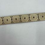 Fossil  gold cut out large buckle metallic belt medium studded flower casual Photo 4