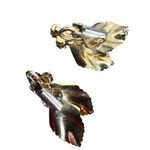 Vintage Gold Leaf & Emerald Green Rhinestone Clip Photo 4