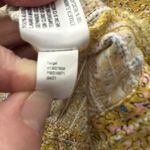 Universal Threads Universal Thread Crochet Floral Blouse M Yellow Button Front Boho Cottage Photo 8