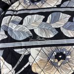 Vera Bradley  Quilted Floral Backpack Black White Beige Adjustable Straps Photo 1