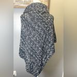 Eileen Fisher Women's Cape Shawl Funnel Neck Black White Organic Cotton One Size Photo 1