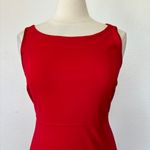 Dawn Joy Fashion Vintage 90's Dawn Joy Solid Red Sleeveless Cut Out Bow Back Maxi Dress Photo 3
