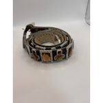 Vintage Nocona Western Leopard Haircalf Rhinestone Concho Belt Brown Silver Size XL Photo 4