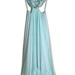 Mac Duggal 2025 RUFFLE EMBELLISHED MAXI DRESS FLORAL CHIFFON 68470 size 2 Photo 0