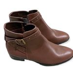 a.n.a  Lenci Brown Leather Boots (Made in Italy) Ankle Booties Size EU 38 US 7 NWT Photo 0