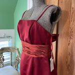 NWT DaVinci #9145 Satin Burgundy Gown ~ Bridesmaid / Black Tie / Evening Sz 10 Red Photo 4