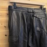 Vintage Merona Sport Sz Medium High Rise Black Leather Cargo Straight Leg Pants Photo 11