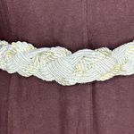 chord rope belt cream white gold glam boho vintage 1980s Photo 0