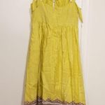 💕VOOM💕 100% Silk Lime Green Midi Dress Size M Photo 1