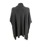 Alfani  Women's Turtleneck Oversized‎ Poncho Sweater Dark Grey Coal Size M Photo 1