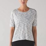 Lululemon Run It Out Tee Tiger Space Dye Black White size 8 Photo 0