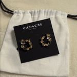 Coach  Gold Star Heart Mix Huggie Earrings Photo 1