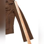 Skies Are Blue  Brown faux suede moto jacket Photo 4