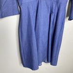 Molly green Denim Style Collared Long Sleeve Mini Retro Style Dress Medium Photo 4