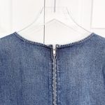 Current/Elliott  The Frayed Edge Denim Shift Dress Photo 8