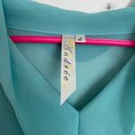 Andrée 🚨 $1 BLOWOUT SALE Andree Blue Semi Sheer 100% Polyester Sleeveless Blouse Large Photo 2