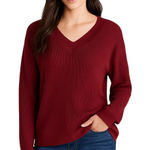 Nine West Jeans V-Neck Rib Knit Sweater – Women’s Large Photo 0