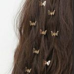 NWT Set of 10 Gold Mini Butterfly Hair Claw Clips Photo 0