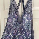 Victoria's Secret Victoria’s Secret Deep V Satin Lace Paisley Print Slip Dress Intimates Sz Medium Photo 7