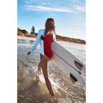 Perfect Moment Chevron Neo Wetsuit in Snow White Navy Red Size Small Rashguard Photo 1