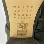 White House | Black Market WHBM Devon Side Buckle Bootie 6 Womens Green Pointed Toe Block Heel 100% Suede Photo 8