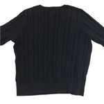 st. john's bay St. John’s Bay Charcoal Gray Cable Knit Crewneck Sweater | Cotton Blend • Sz 1X Photo 6