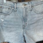 Madewell  High Rise denim shorts cutoff byers wash momjean frayed hem light Photo 5