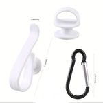 3pcs Beach Bag Hook With Carabiner #249 White Photo 1