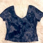 Lululemon Align Top Nulu Size 8 Diamond Dye Lunar Rock True Navy Short Sleeve Photo 0