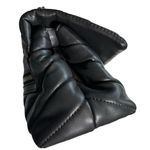 Badgley Mischka Chevron Quilted Flap Chain Vegan Leather Handbag Purse Black Photo 5