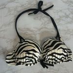 Victoria's Secret Victoria’s Secret bombshell push-up zebra print swimsuit bikini top small Y2K Photo 0
