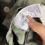 American Eagle lyocell cropped ruffled utility top with patch pockets size S Photo 9