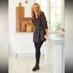 J. JILL women's size medium red black and white plaid shirt dress with pockets Photo 11