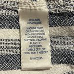 Per Se White & Blue Stripe Washable Linen & Viscose Blend Drawstring 1X Pants. Photo 6