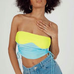 Princess Polly  Deven Top Blue / Green Photo 0