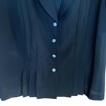 Danny & Nicole  Black Women's Top sheer Lined button down BNWT Photo 4