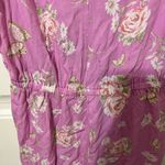 BP  Womens M Floral Print V-Neck‎ Romper, Pink Rose, Sleeveless Jumpsuit, Summer Photo 9