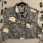 SheIn  x Hello Kitty Cropped Denim Vest Size 4XL Photo 0