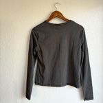 Desigual Womens Shirt Tee Gray Washed Black Love Bling Long Sleeve Size Large Photo 1