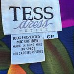 Vintage 80s Tess Dress Bright‎ Tropical Floral Tie Waist Made Hong Kong Size 6 P Red Photo 6