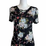 Workshop Republic Clothing Women's Black Floral Top Blouse Medium Photo 0