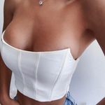 Tiger Mist White Bustier Top  Photo 0