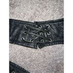 Leather Black Belted Riding Chaps Size Large Mens/Womens Black Photo 8