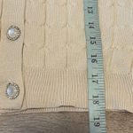 Sweet Rain  Womens Beige Cable Knit Collared Cropped Cardigan Sweater Size L Photo 8