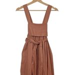 Ulla Johnson  Iggy Jumpsuit Women’s Size 0 Pink Bow Back Linen Blend Wide Leg Photo 4