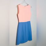 Roksanda Colorblock Wool Crepe Salmon Pink Turquoise Blue A Photo 4